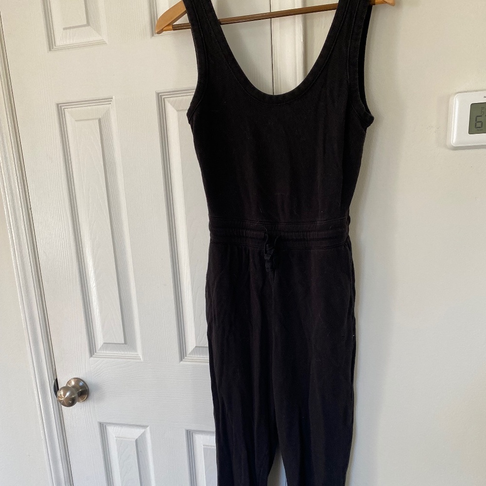 Everlane French Terry Jogger style Jumpsuit black medium